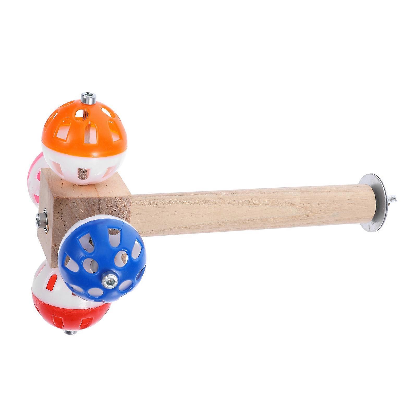 Parrot Perch Stand with Rotation Ball for Bird Play and Cage Use