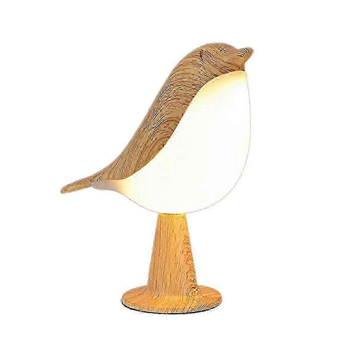 Bedside Table Lamp with Touch Control, Cordless Bird Night Light compatible with Home