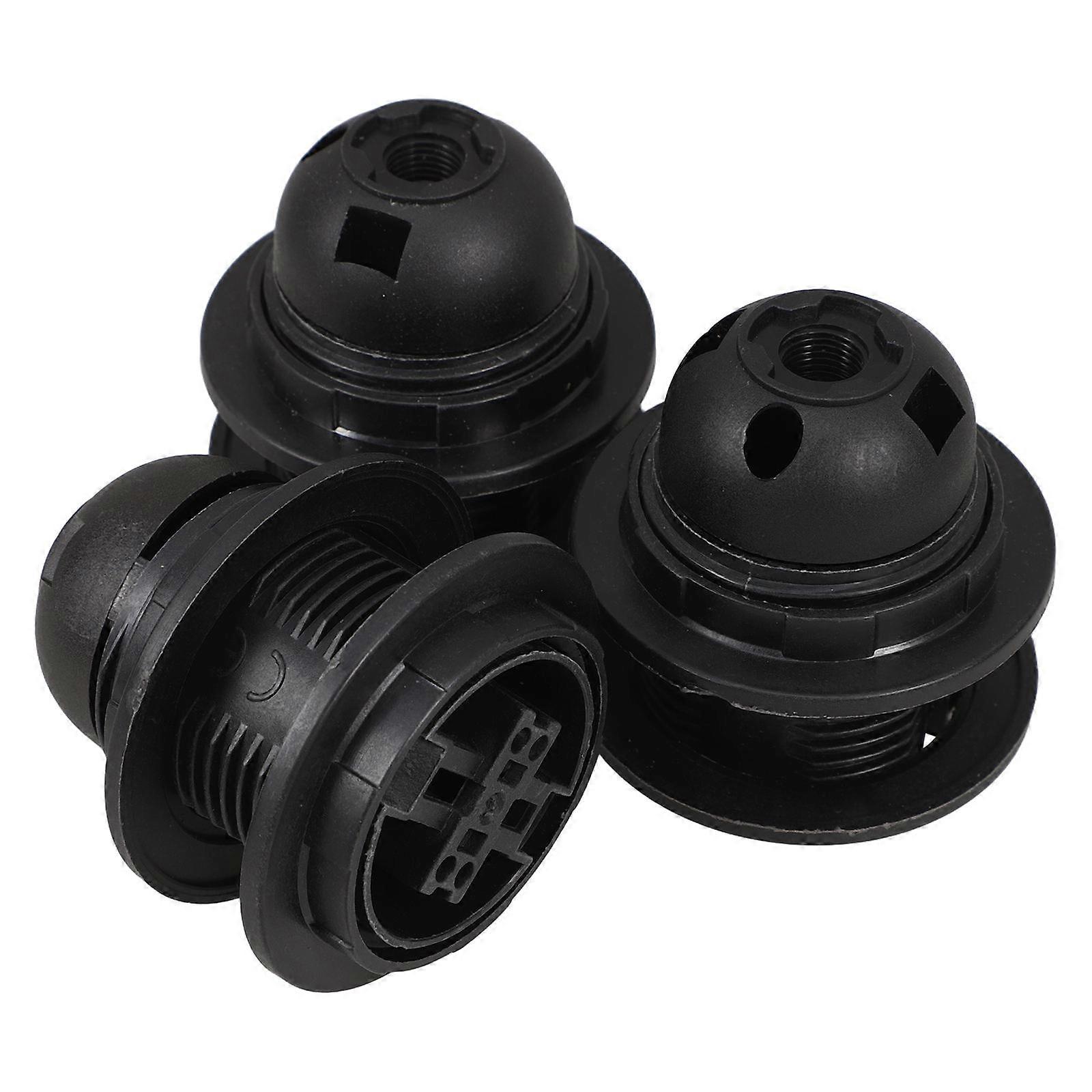 E27 Black Lamp Socket Collar Ring for 3Pcs Double Ring Light Holder