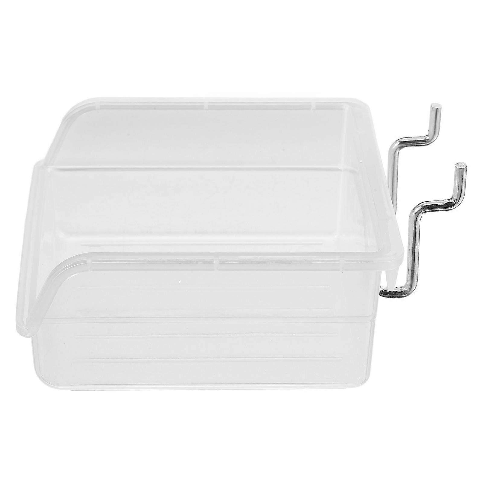 Masteelf Transparent 1 Set Shelving Storage Bin for Hardware Tools Craft Supplies Small Peg Board Shelf Garage Peg Board Shelf Basket
