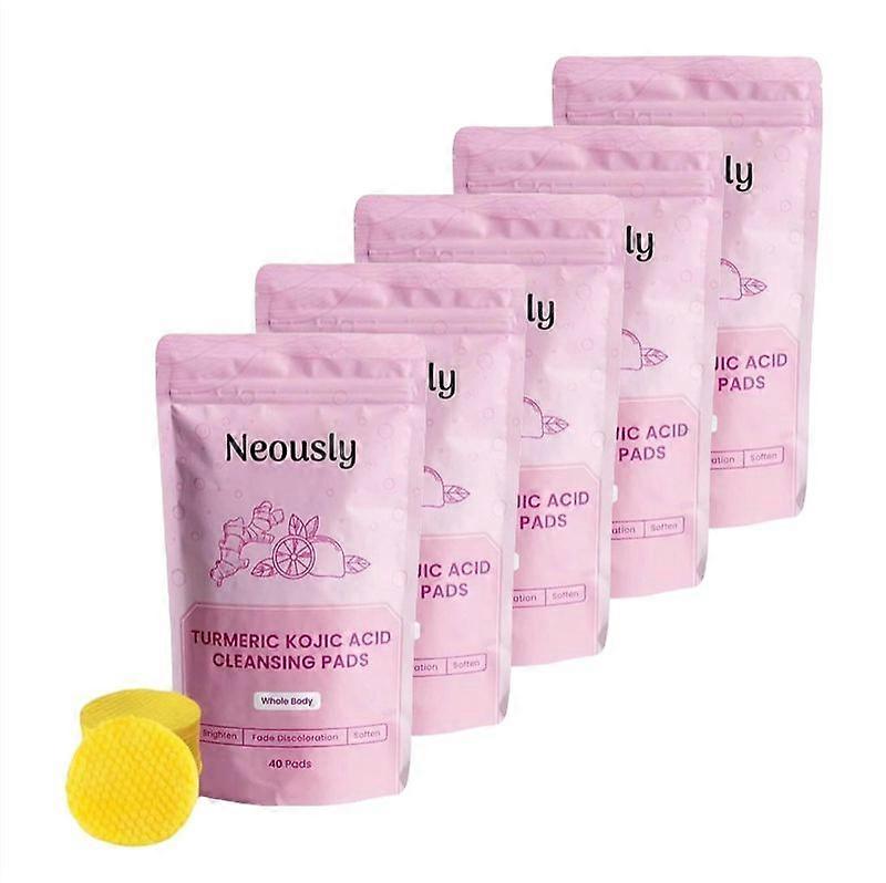 1-5pcs Face Cleaning Pads Neously Kojic Pads Deep Turmeric 2026