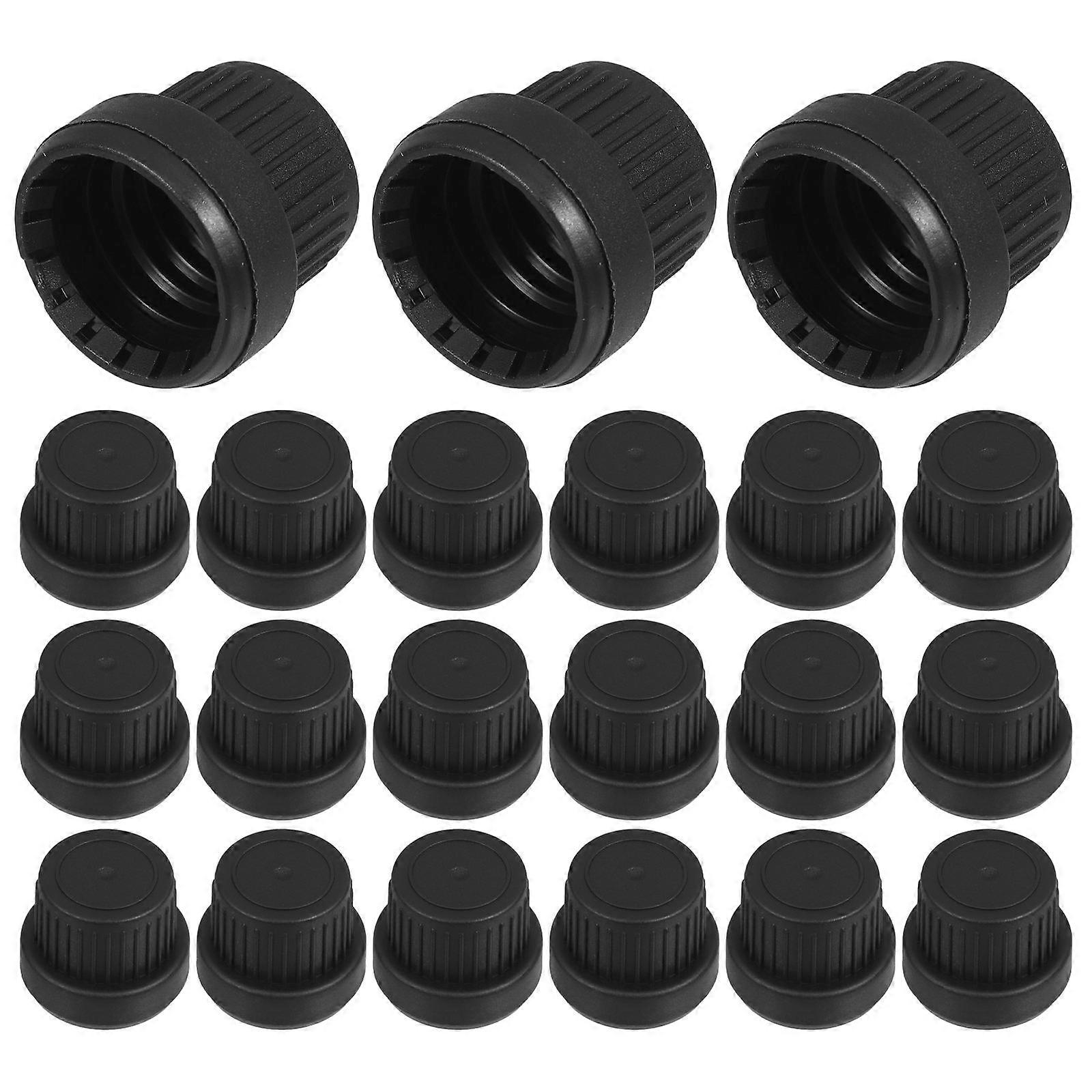 Black Dropper Bottles with Smooth Inner Thread and PP Cap for Home Use 30 Pieces