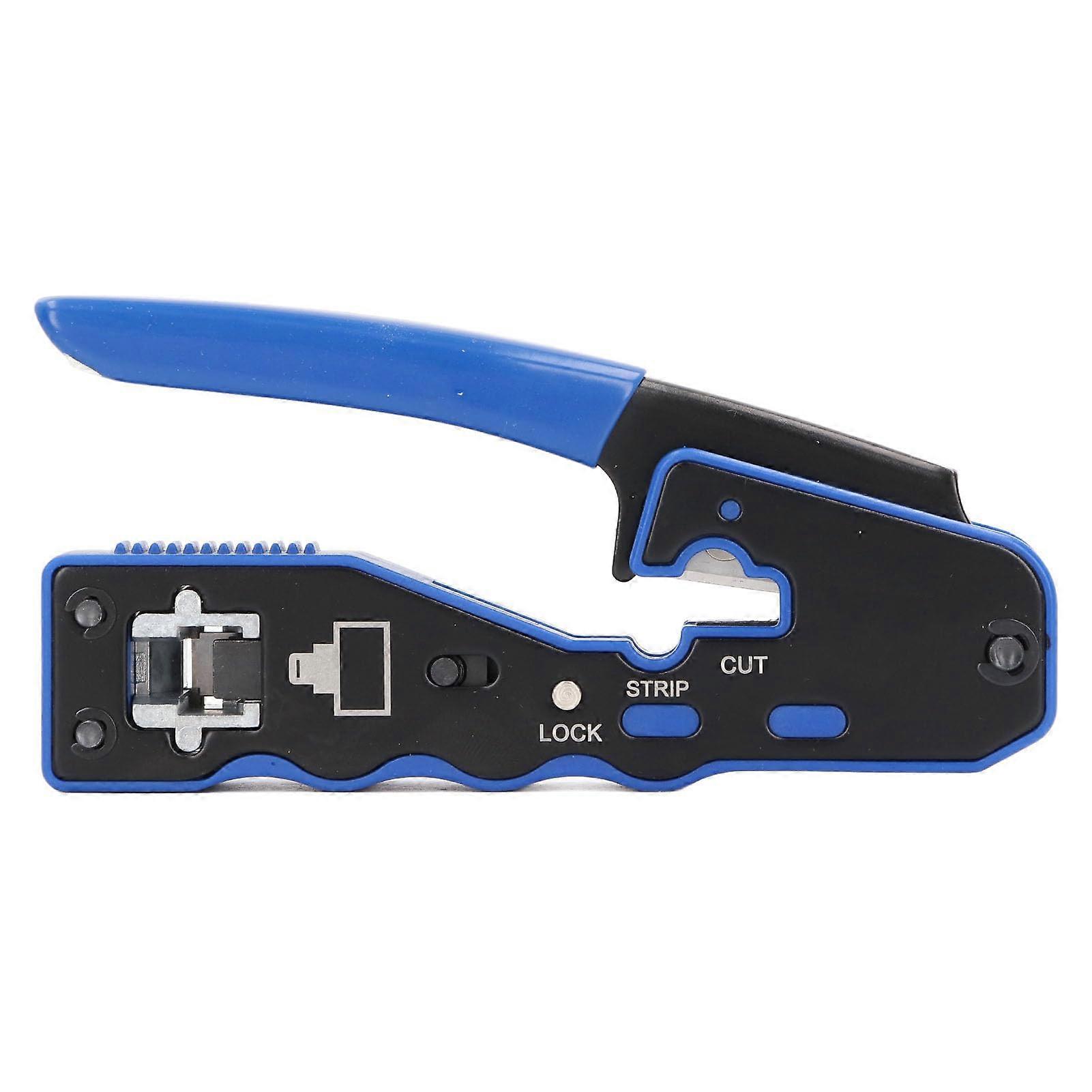 Network Crimping Tool for CAT6 CAT5E, 8P8C RJ45 Ethernet Cable Crimper with Cutter Stripper, 3 in 1 Design