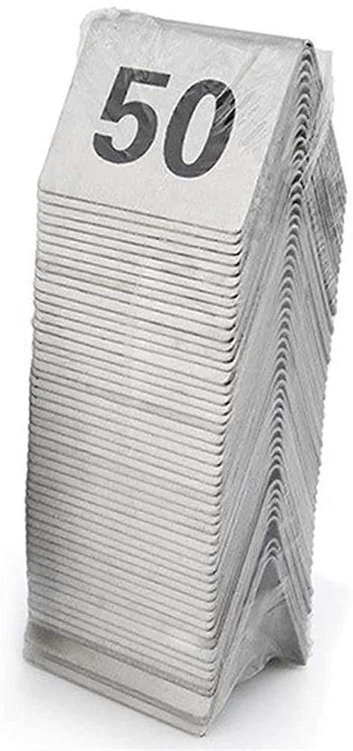 Stainless Steel Table Number Plates with Stand for Wedding, Restaurant, Party and Event Use