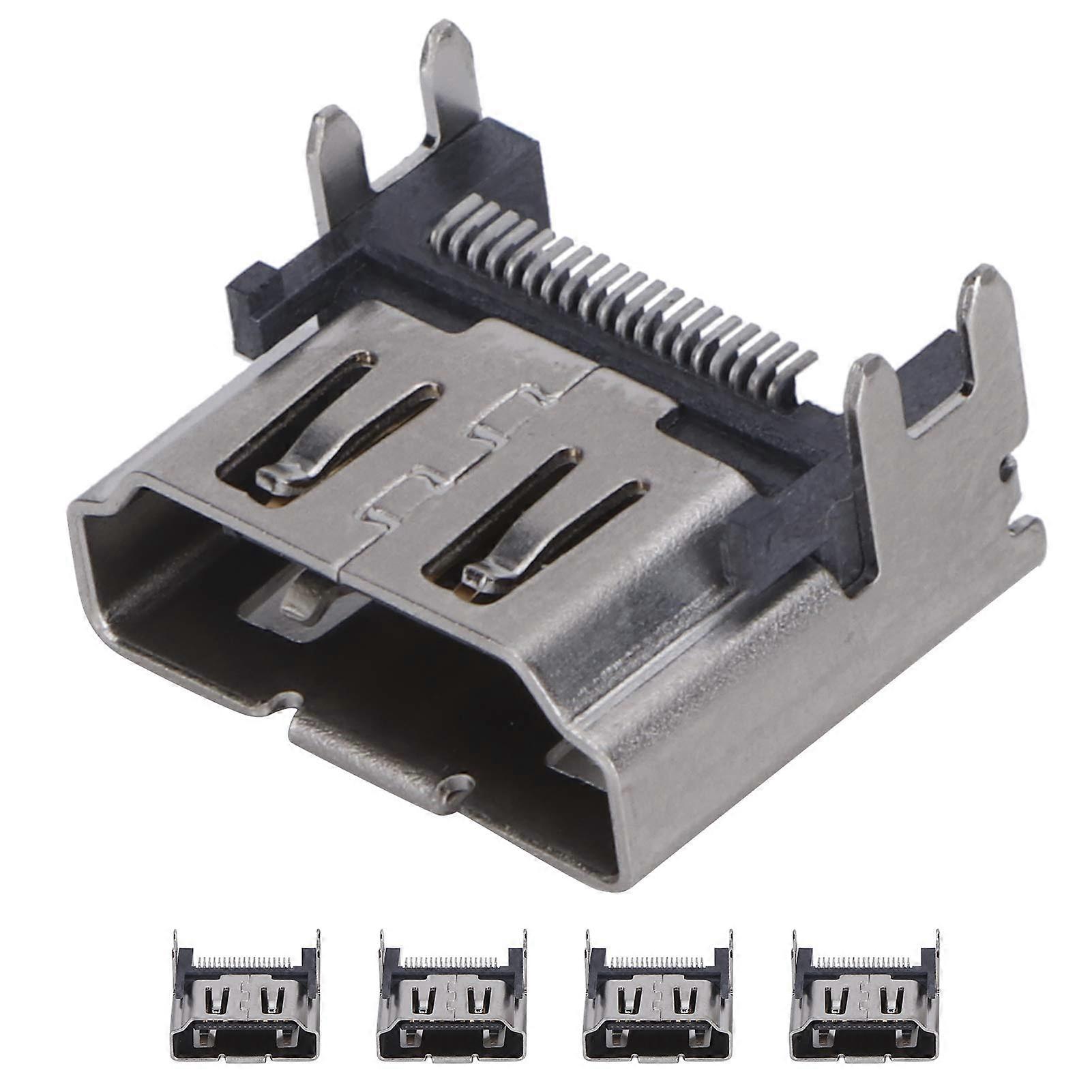 5Pcs HDMI Port Replacement Connector for PS4 Slim Pro for Flawless Signal and Seamless Fit