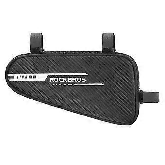 Borsa portaoggetti per telaio bici impermeabile riflettente per ciclismo 1,2 l Borsa per tubo superiore manubrio a tre angoli f 25-26