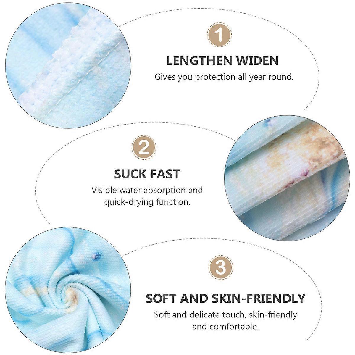 Water Absorption Microfiber Towel 2 Pcs Rectangular Quick Drying Ideal For Home Beach Surfing Vacation Travel