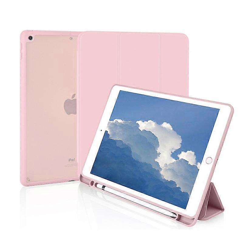 Capa elegante e transparente para iPad Air 6 (edição 2024) de 11 polegadas, rosa bebê.