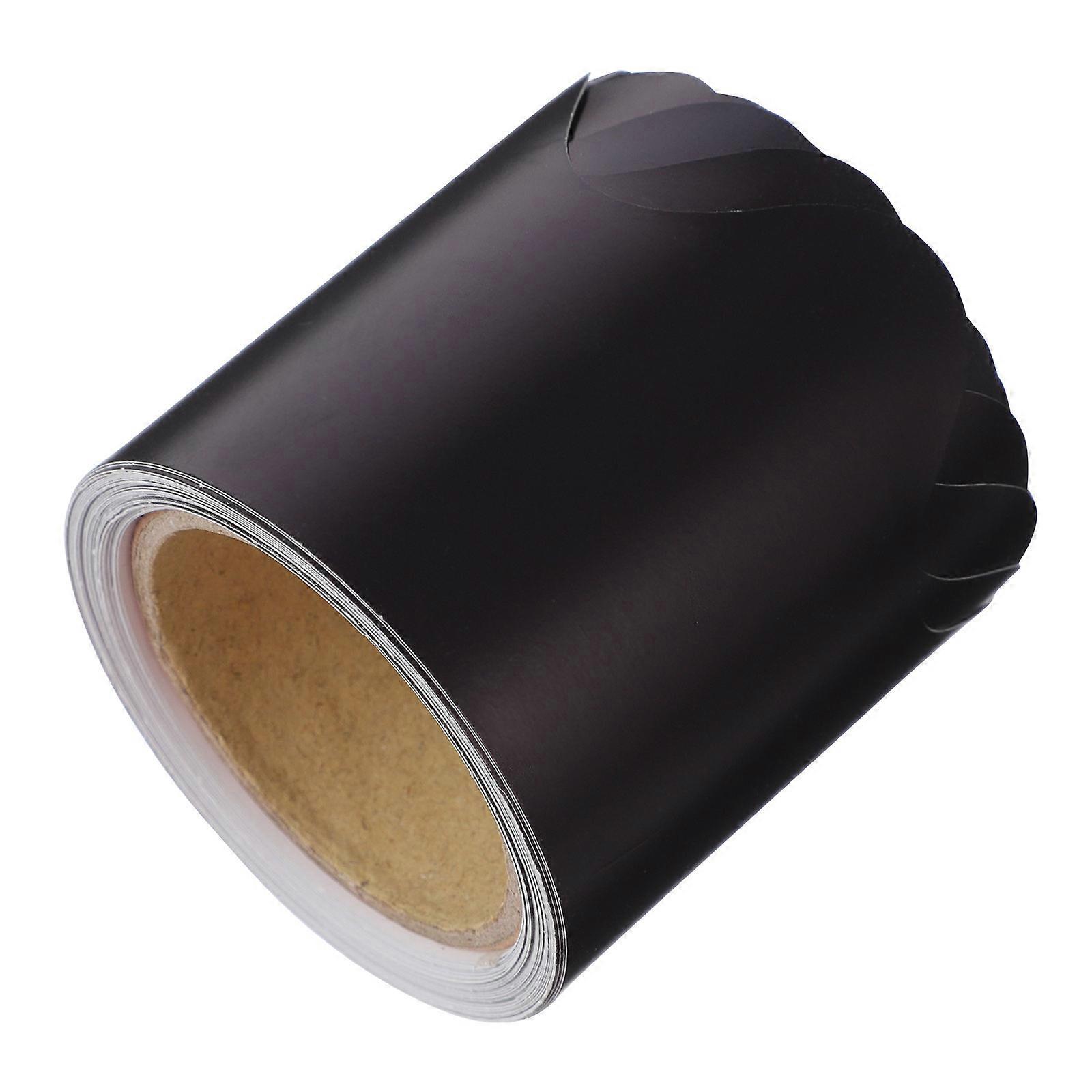 Black Bulletin Border Trim for Classroom Use 4Pcs 5M Chalkboard Paper Roll