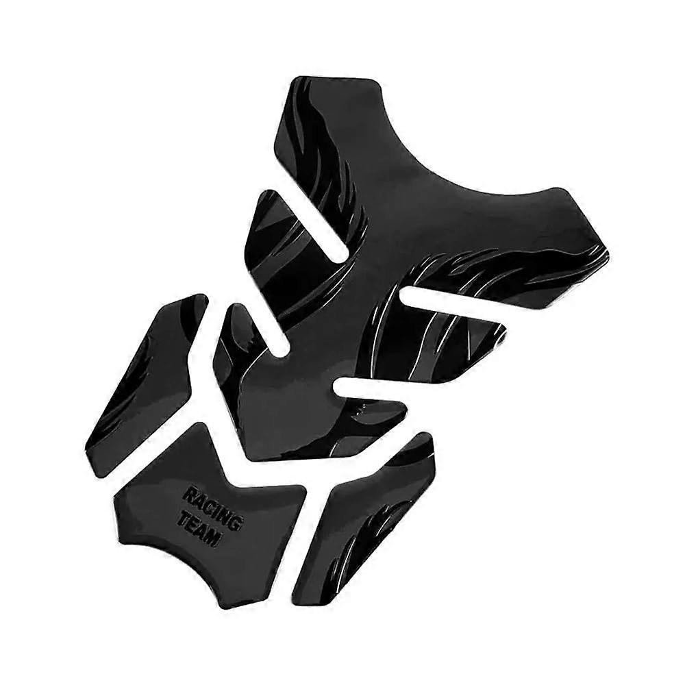 Motorcycle Tank Pad Protector Sticker, Scratch Resistant Universal Fit, Black Decorative Design