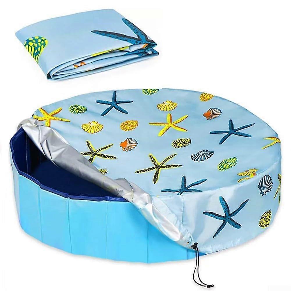 Swimming Pool Cover Waterproof Dustproof Round Above Ground Pool Protector with Drawstring 160x30cm