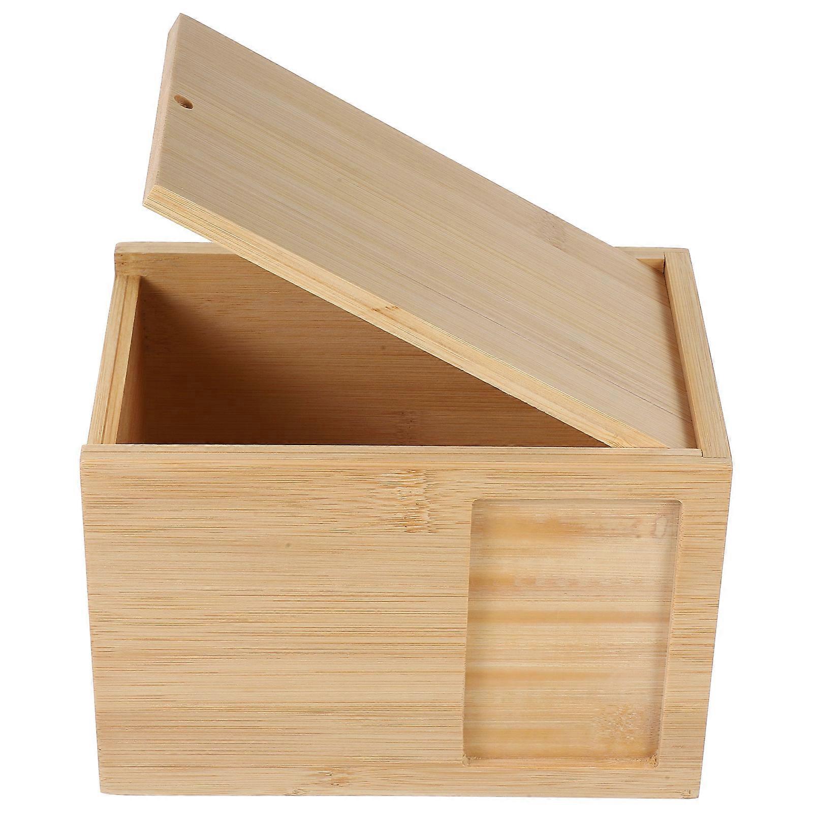 Pet Urn Bamboo Ashes Container with Photo Frame for Dog