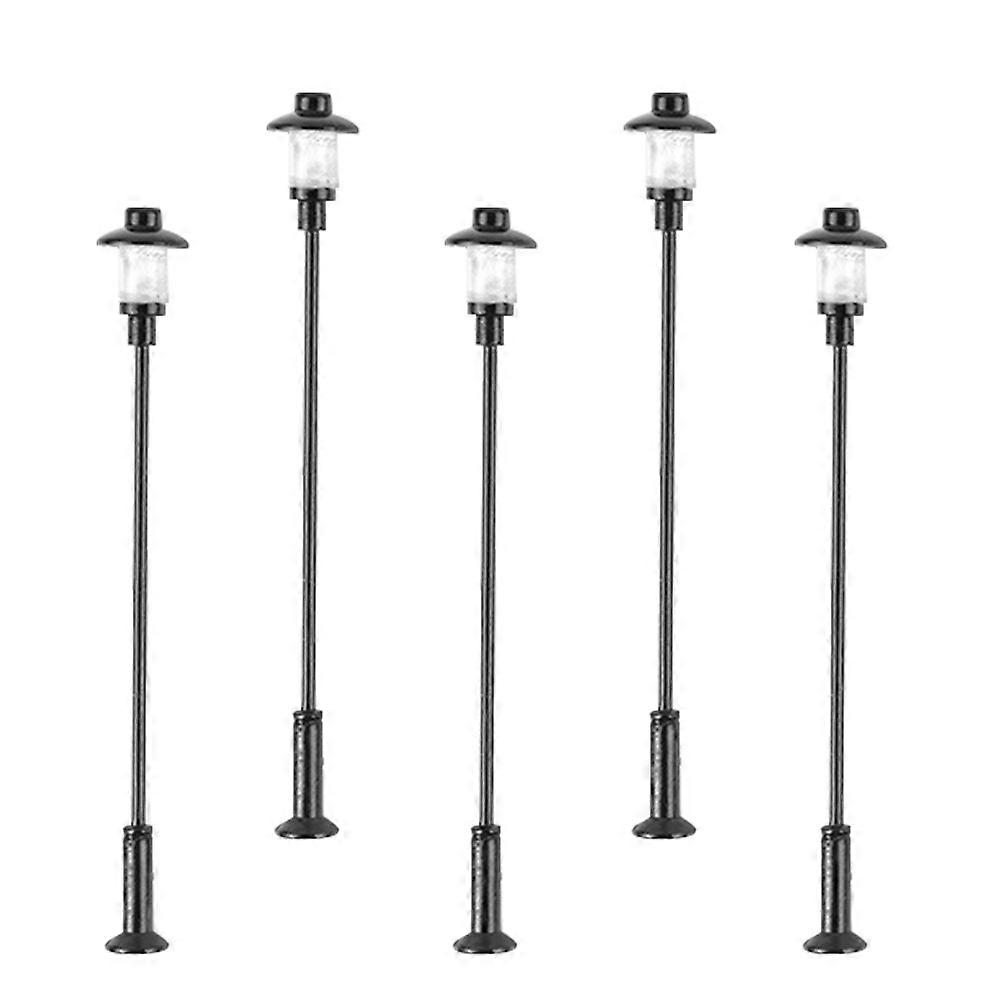 Black Sand Table Yard Lights DIY Street Lamp Models for Decoration 5Pcs