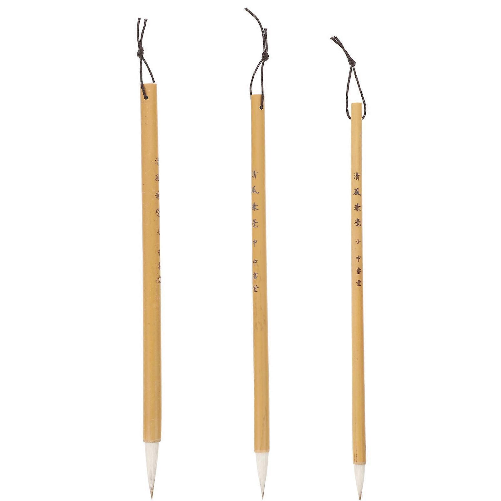Reusable Calligraphy Brush 3Pcs Chinese Calligraphy Brush for Writing