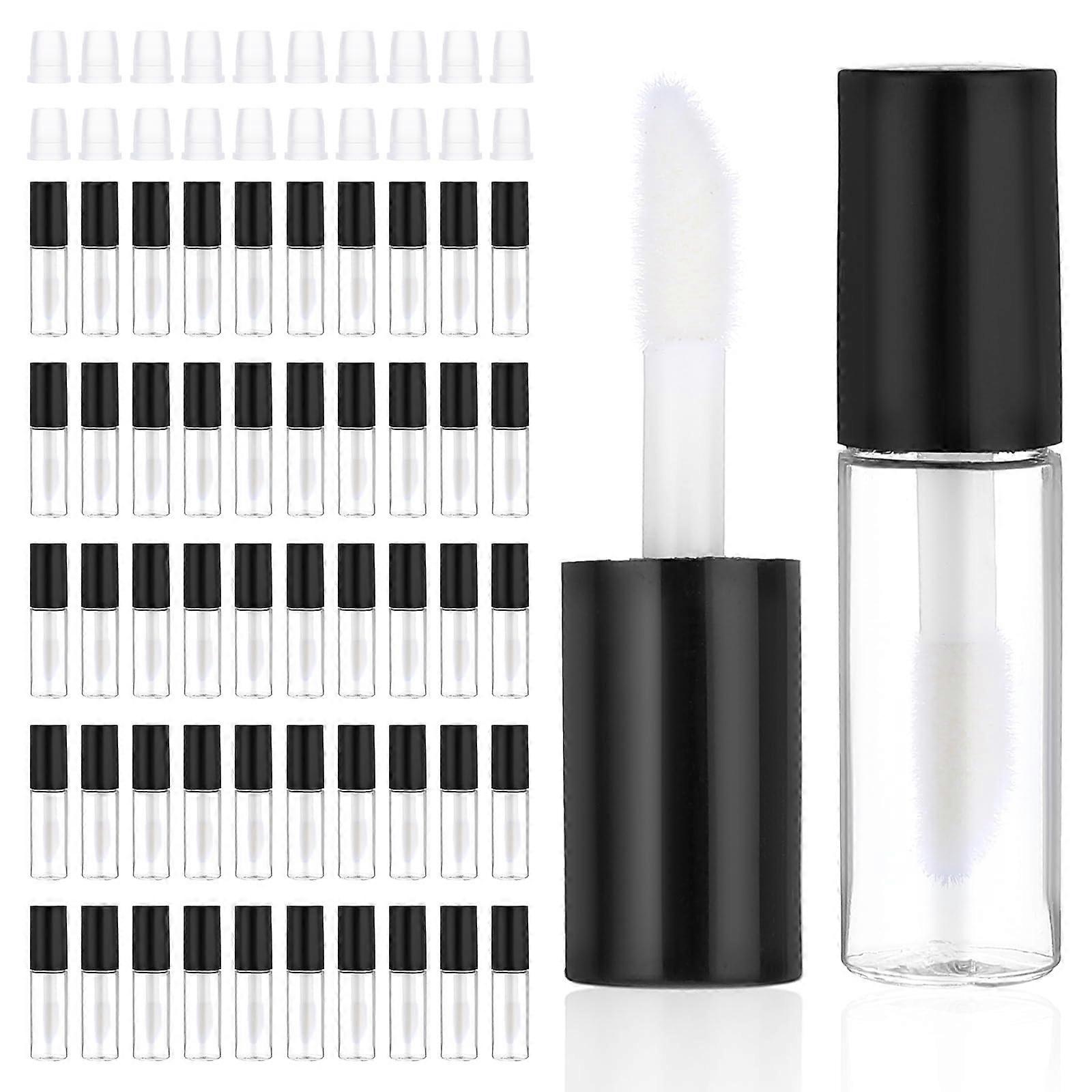 150 Pcs Clear Mini Lip Gloss Tubes with Applicator, Empty Refillable Lip Balm Containers 1.2ml