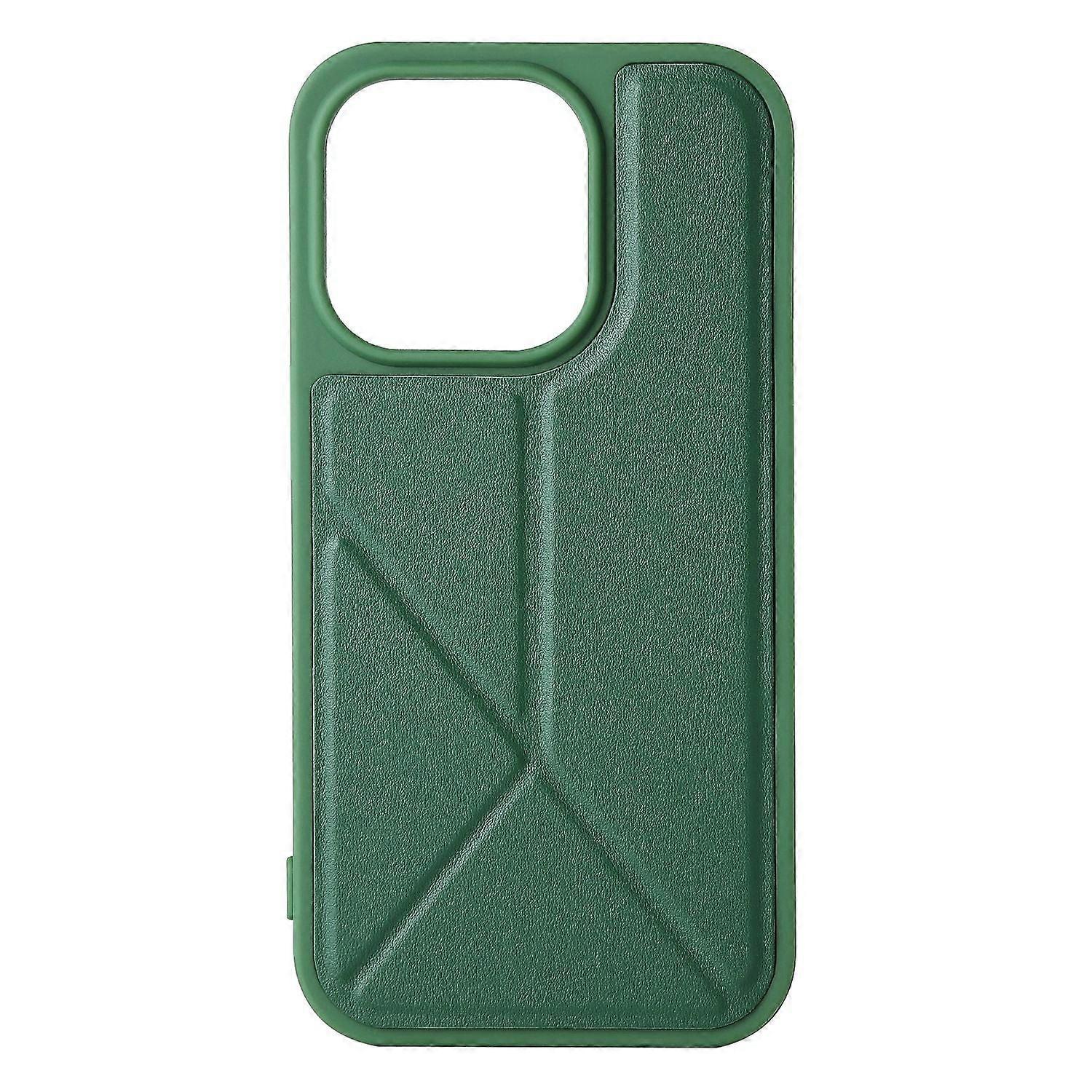 Case For Iphone 13 Pro Green Stand Leather Outer Desktop No12285