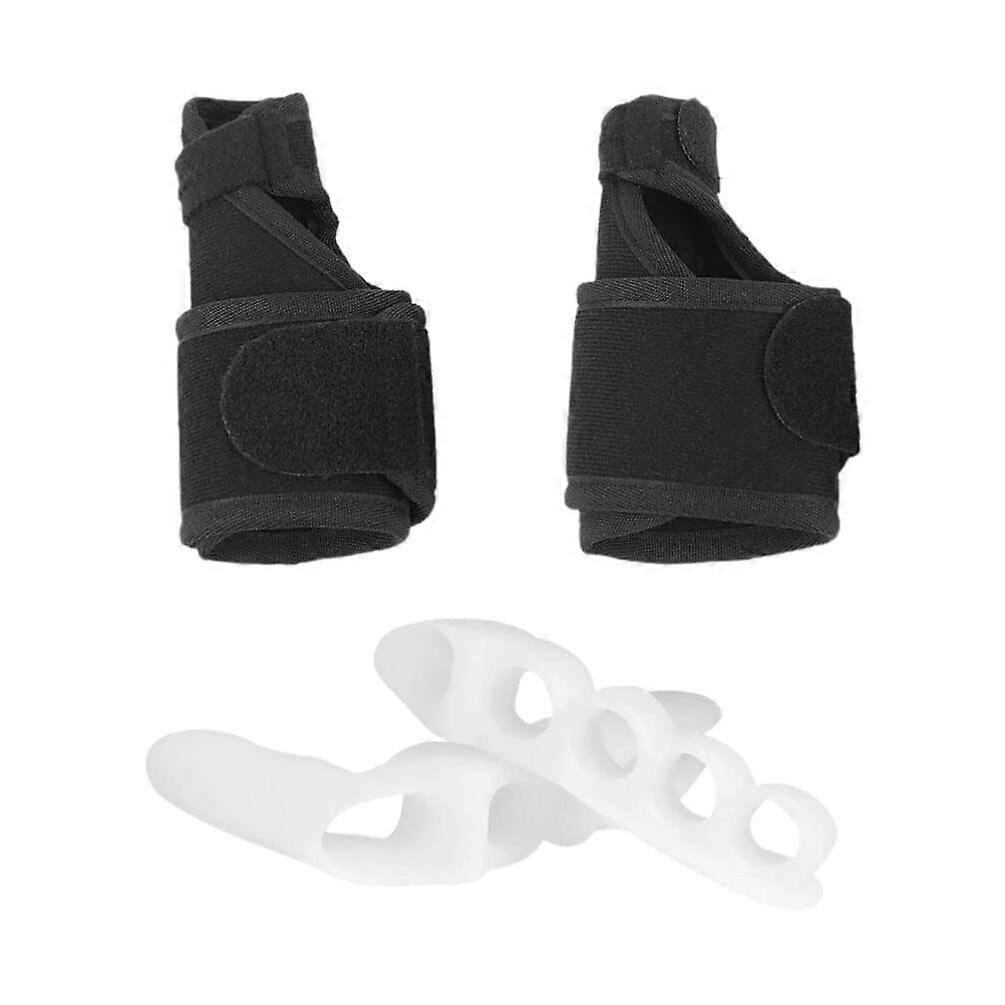 Adjustable Toe Separator and Bunion Corrector with Breathable Elastic for Forefoot Pressure Relief