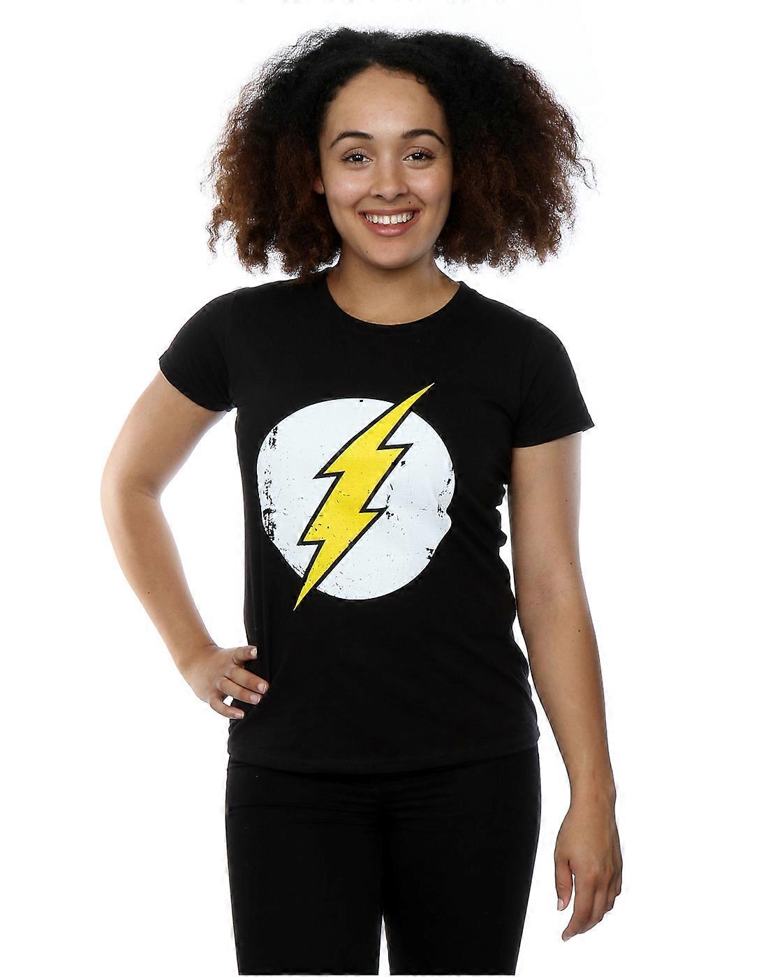DC Comics Women's Flash Distressed Logo T-Shirt
