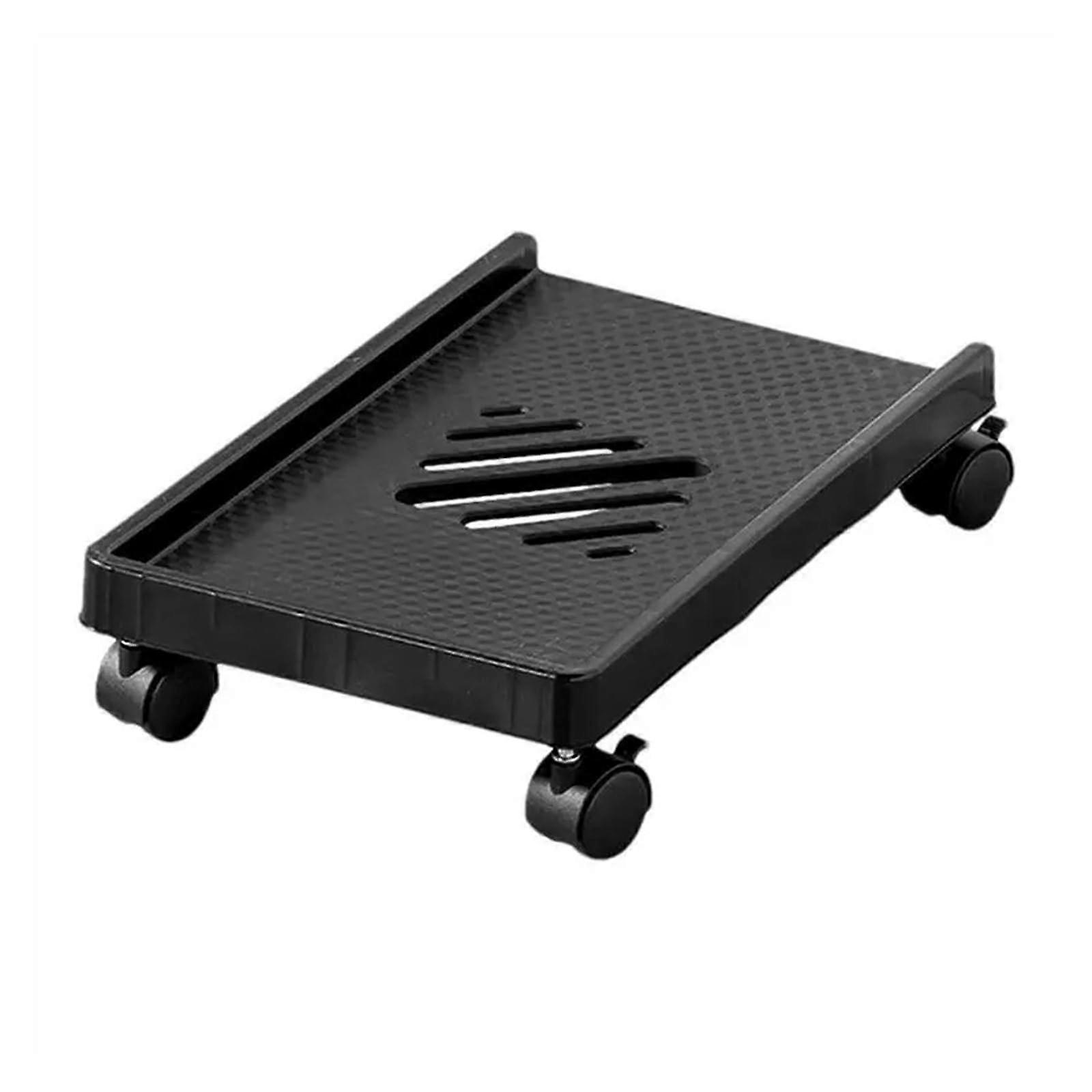 PC Tower Stand with Wheels, Adjustable Height and Ventilation, Mobile CPU Holder