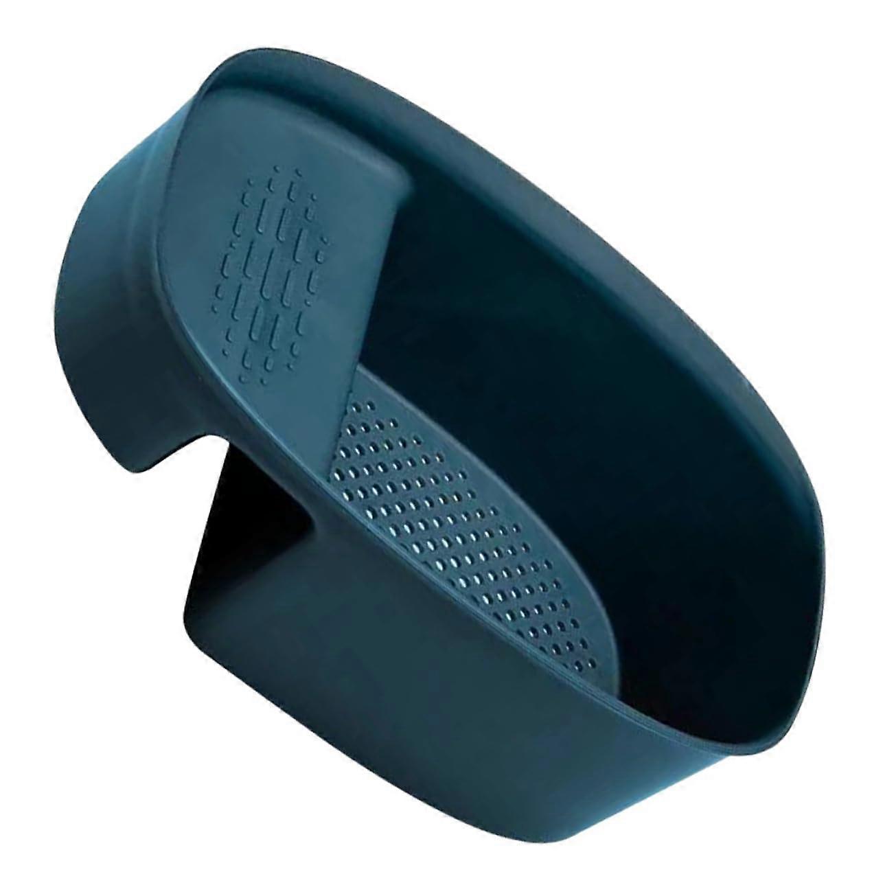 Blue Plastic Kitchen Sink Strainer Basket with Fast Drainage, Smooth Edges and MultiFunctional Storage