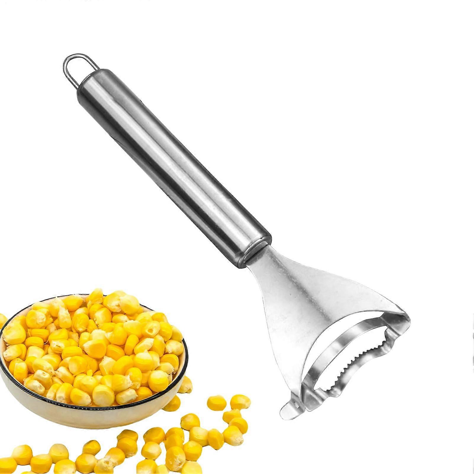 Stainless Steel Corn Peeler and Cutter with Ergonomic Handle for Fast Kernel Removal Kitchen Tool