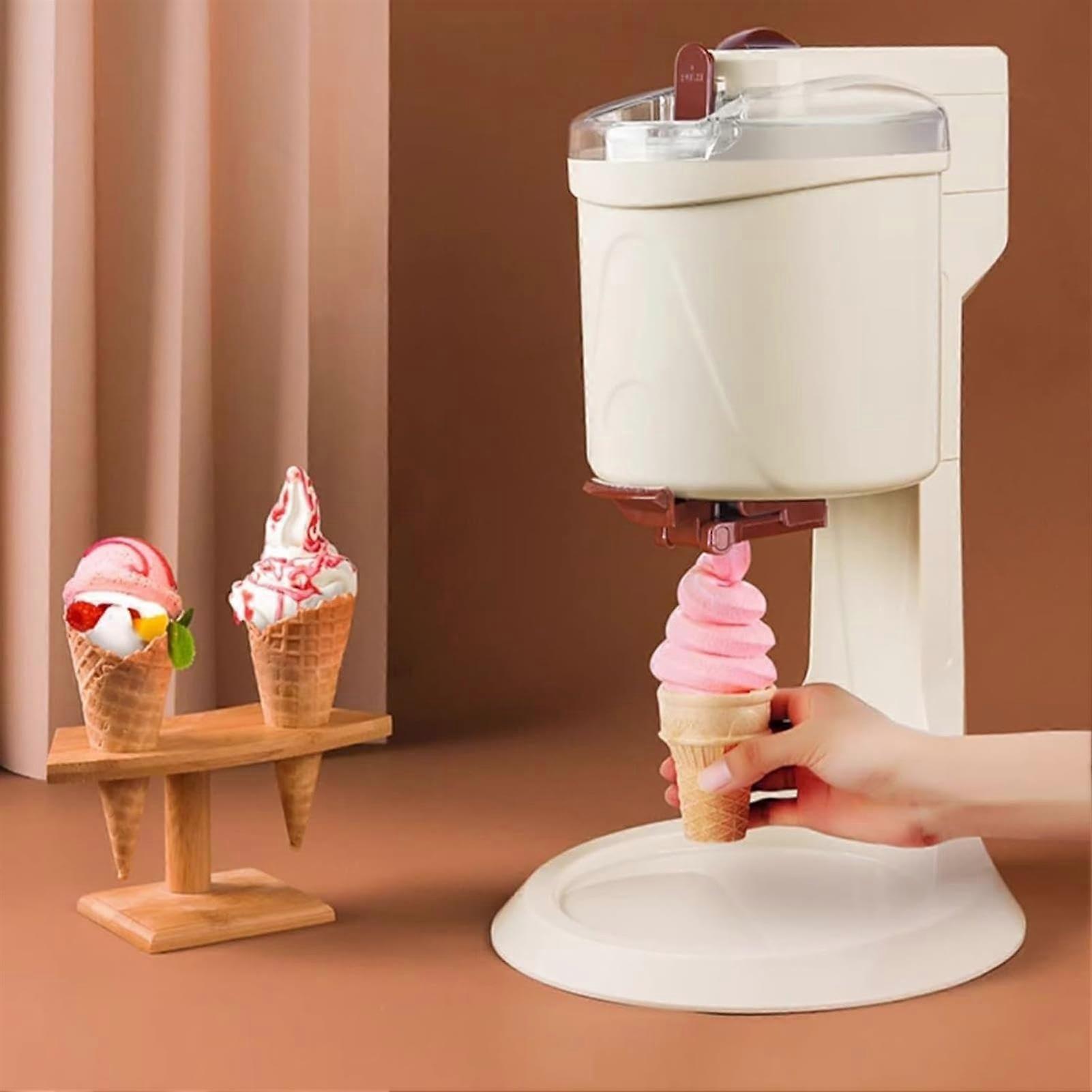 Automatic Soft Serve Ice Cream Maker for Home with Compact Countertop Design and Custom Flavors