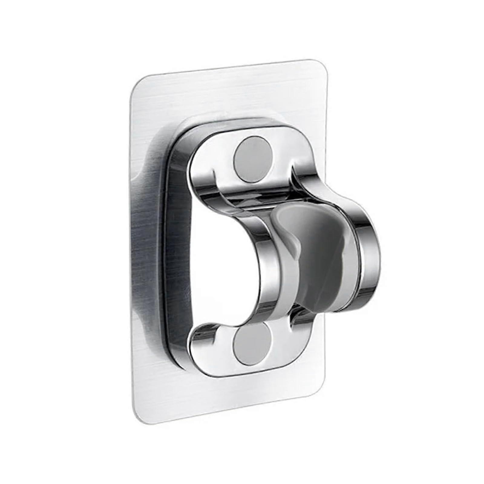 Adjustable Wall Mounted Shower Head Holder SelfAdhesive Bracket for Handheld Bathroom Silver B