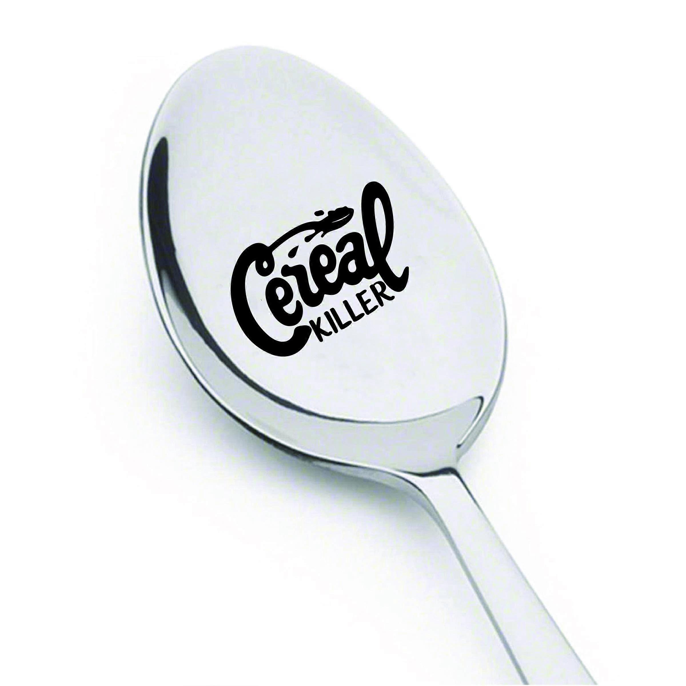 Engraved Cereal Killer Spoon Funny Stainless Steel Gift with Permanent Engraving Rust Resistant