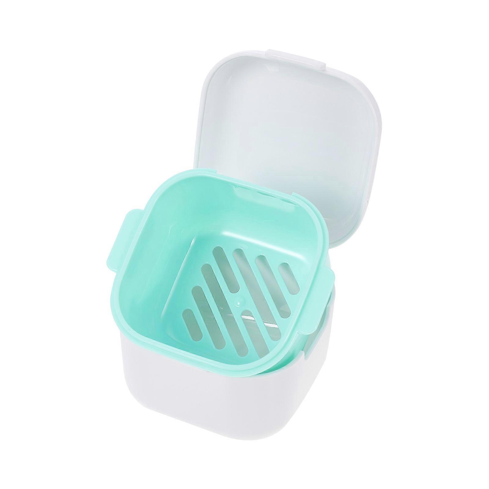 Protective Denture Case Retainer Storage Box for Daily Use 1Piece White PP Material