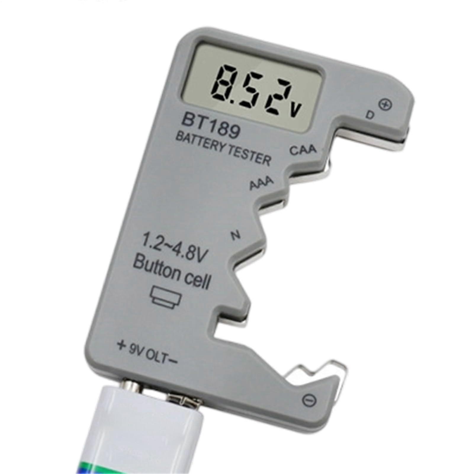 Battery Tester with Precision LED Display for Button and MultiType Batteries, EnergySaving Design