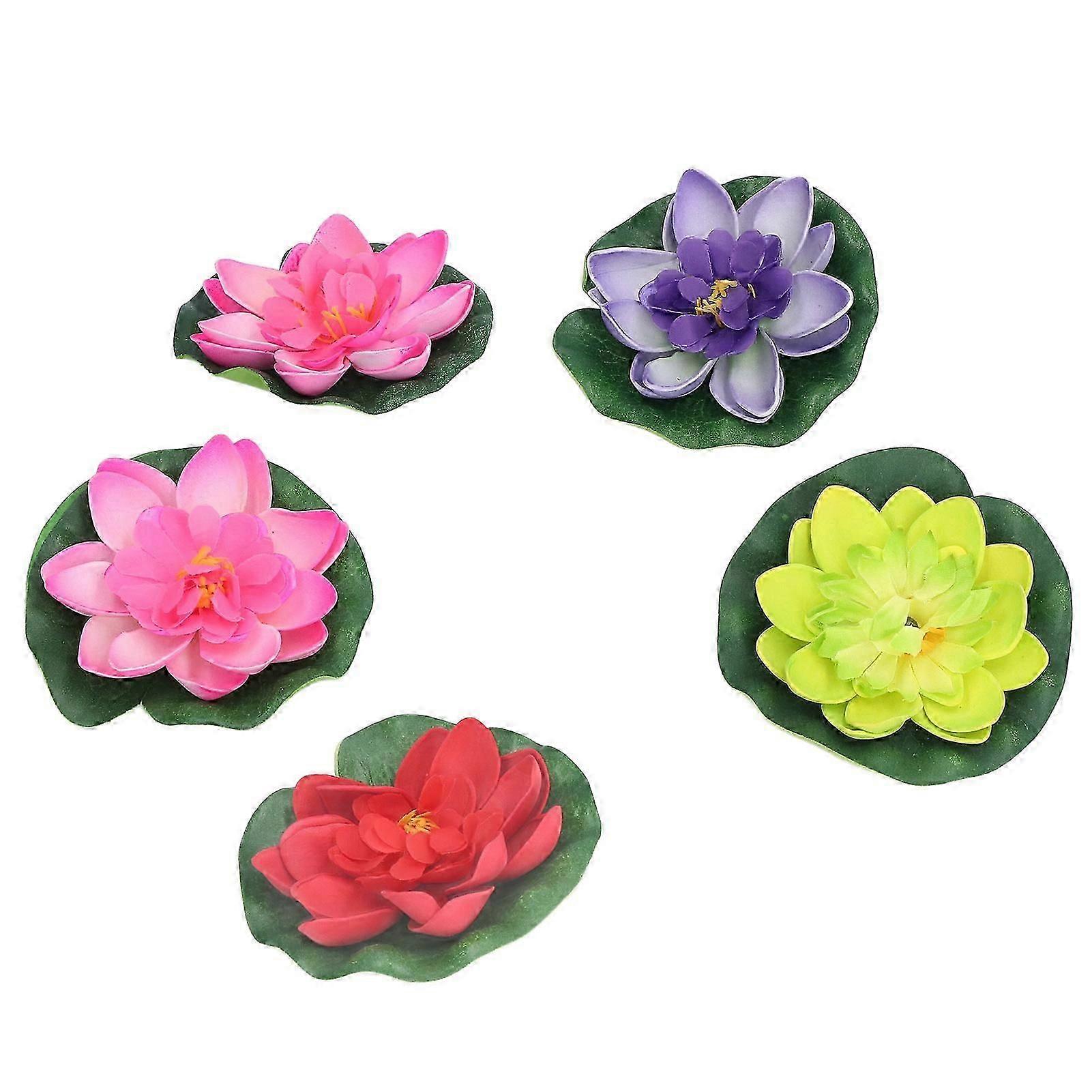 5pcs Artificial Pond Plants Lightweight Exquisite Soft Thick Durable Attractive