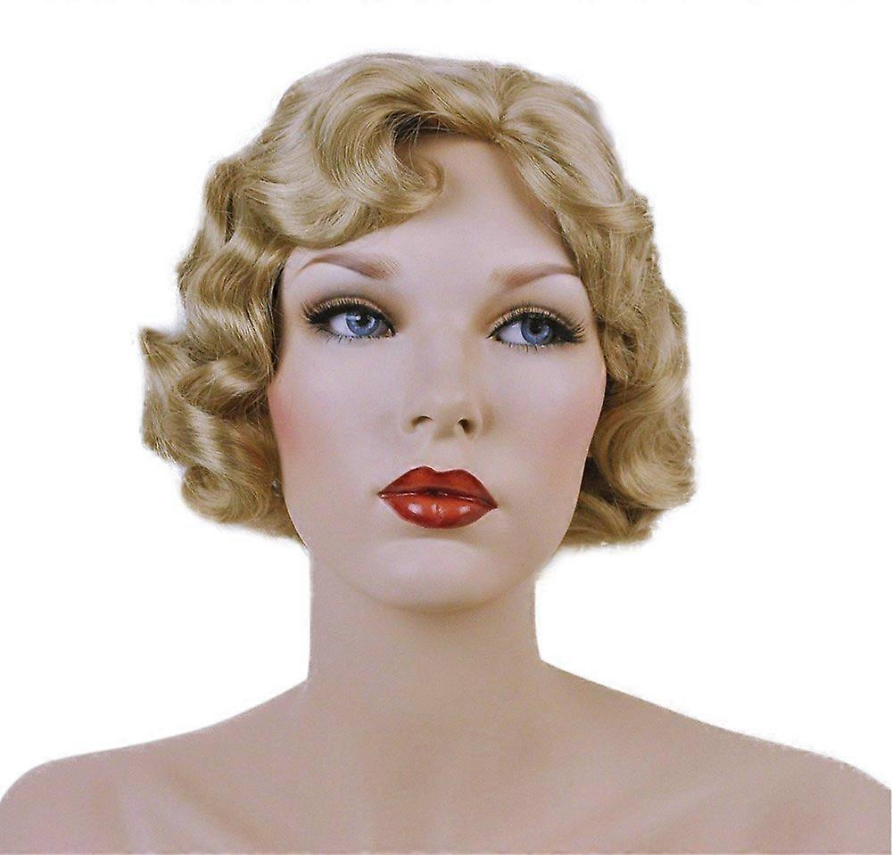1920s Silver White Flapper Wig with Realistic Skin Part and Lightweight Construction
