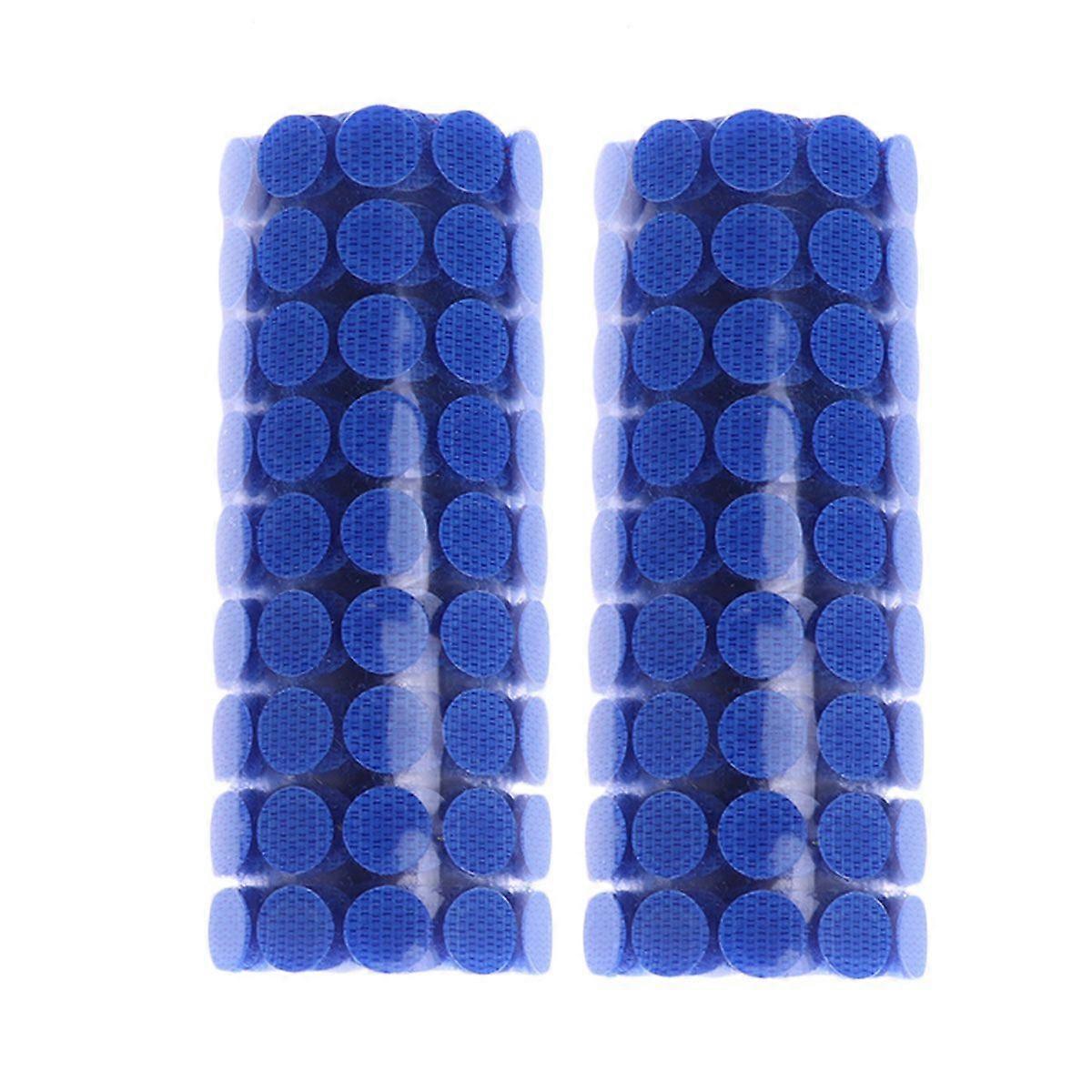 900 Pcs 10mm Diameter Round Back Sticky Tapes Hook and Loop Self Adhesive Dot Tapes Blue
