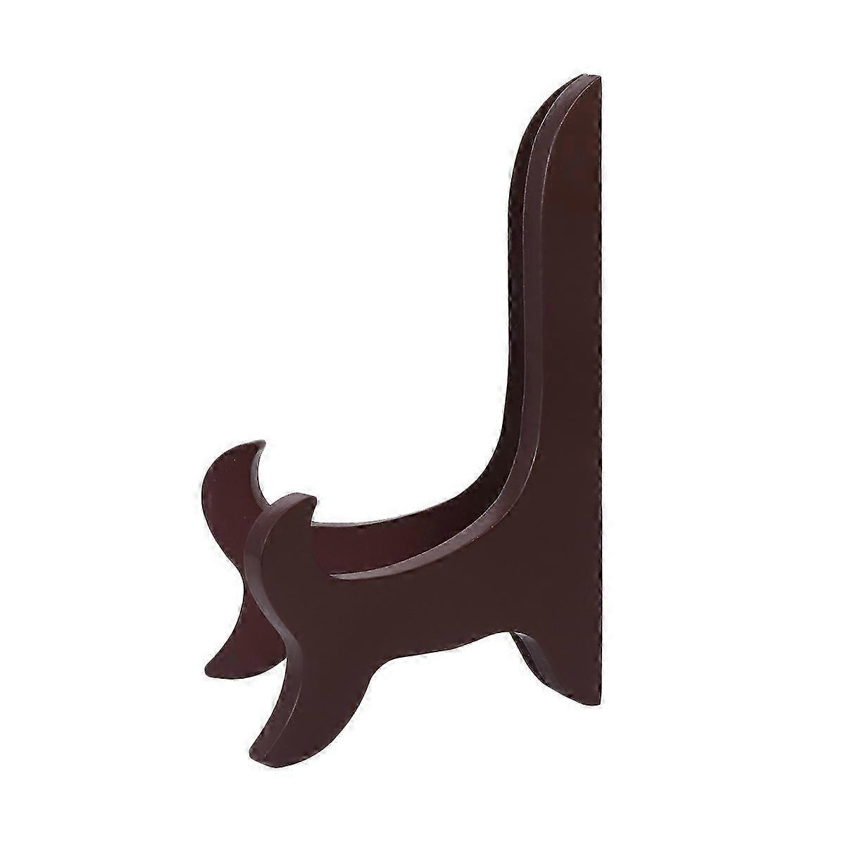 Dark Brown Plastic Display Stand for Decoration and Solid Curved Design 6 Inch Diameter