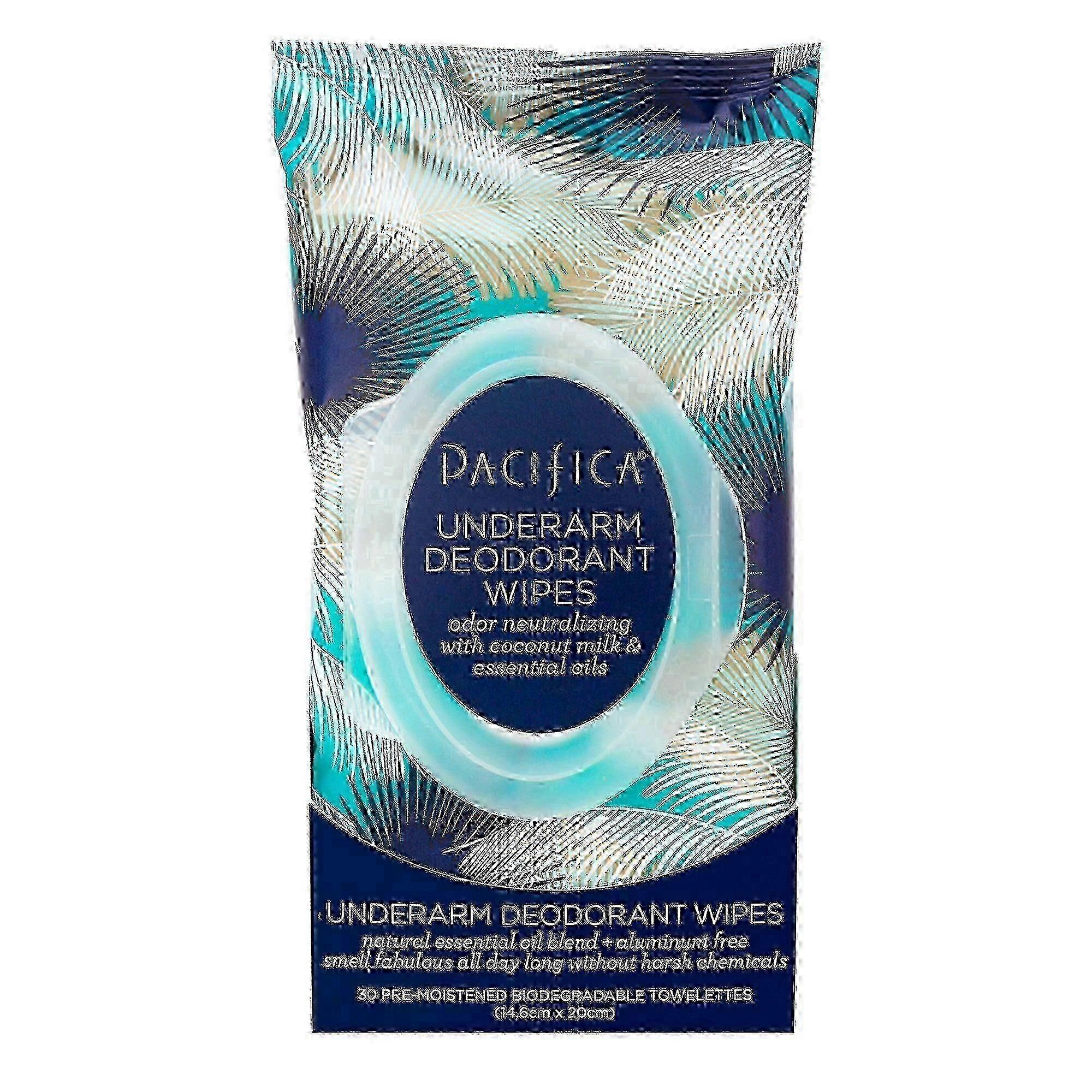 Pacifica Coconut Milk & Essential Oils Deodorant Wipes - Refreshing (30 Count)