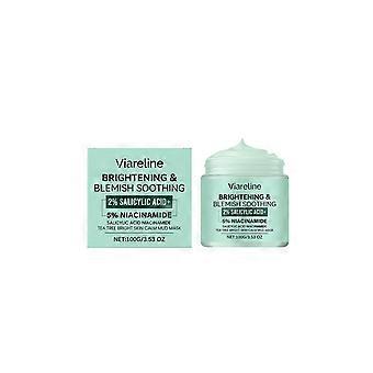 Viareline Tea Tree Mud Mask Facial Skin Daily Cleaning Care Gentle Moisturizing Refreshing Moisturizing Mud Mask