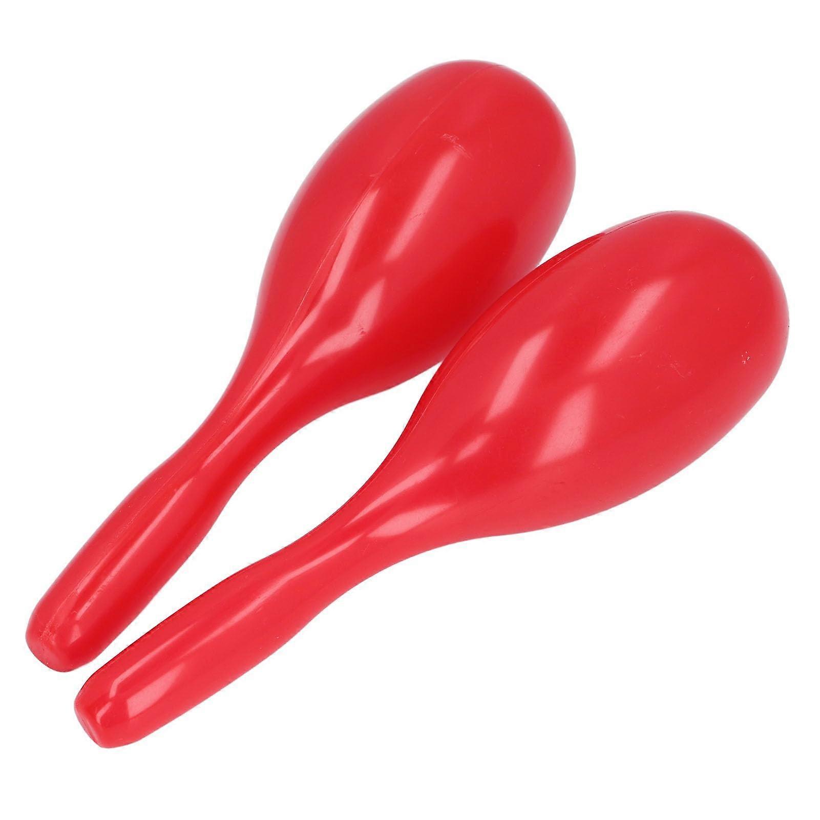 Maracas Hand Percussion Shaker 2 Pack Red Oval for Live Performance and Recording Studio