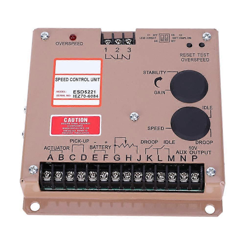 ESD5221 Generator Speed Controller with Adjustable Speed, Dual Voltage Support,  Stability Control