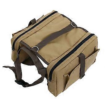 Dog Backpack Harness with Adjustable Straps and Dual Pockets for Hiking Camping and Travel