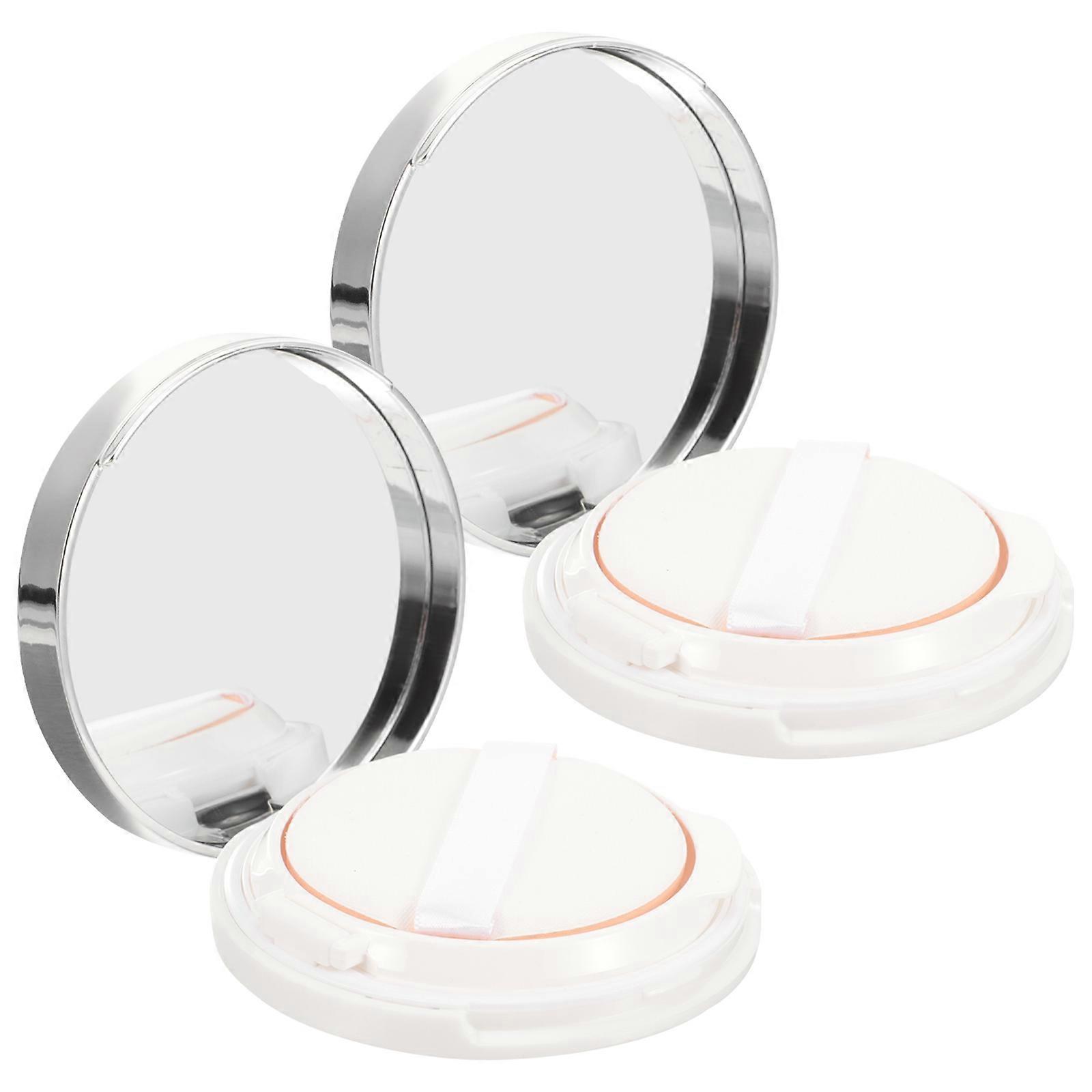 Cushion Foundation Case Empty Cushion Foundation Case with Mirror 2Pcs Portable