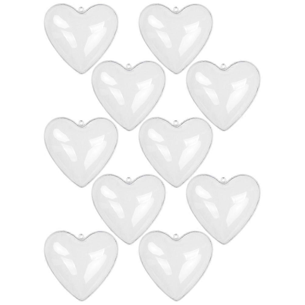 Clear Heart Shaped Candy Boxes for Party Decoration 10Pcs