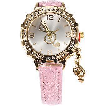 Dameshorloge, roze metaal, stijlvol polshorloge, cadeau voor meisjes