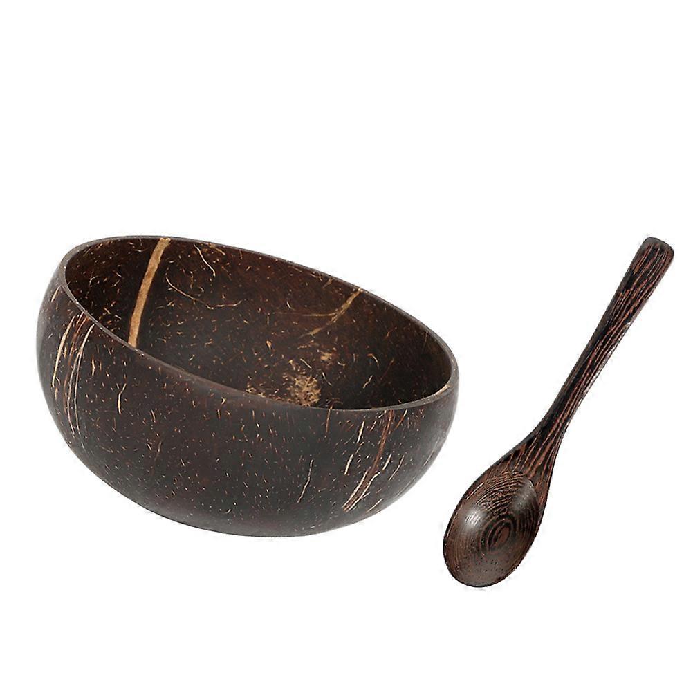 Coconut Bowl and Spoon Kit for Kitchen Use Assorted Friendly