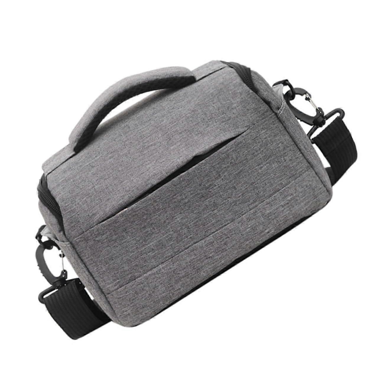 Waterproof Nylon Camera Shoulder Bag with Comfortable Straps, Versatile Storage, Grey