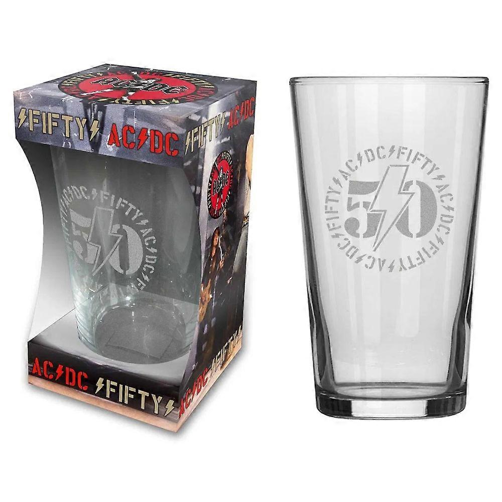 AC/DC Fünfzig Jahre Bandlogo Bierglas
