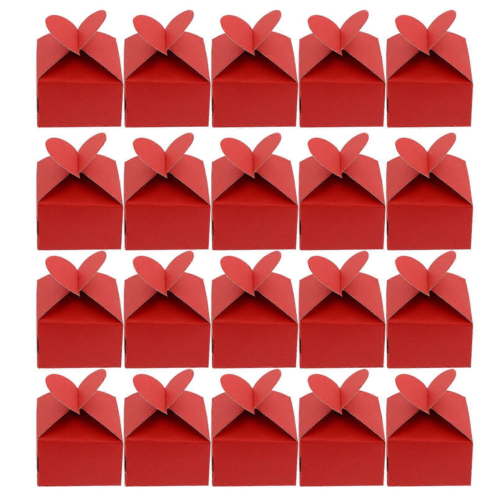 50pcs Wedding Candy Boxes Paper Candy Containers Creative Heart Candy Case