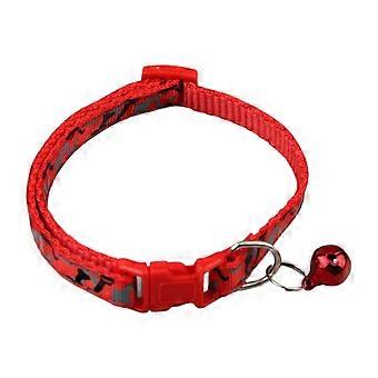 Colorful Pet Collar with Cute Bell Adjustable Dog Cat Collar for Puppies Kittens Stylish Camouflage