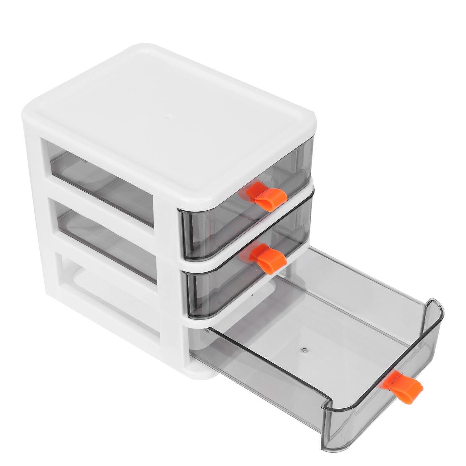 White Desktop Storage Box Multilayer Drawer for Storage 2Pcs