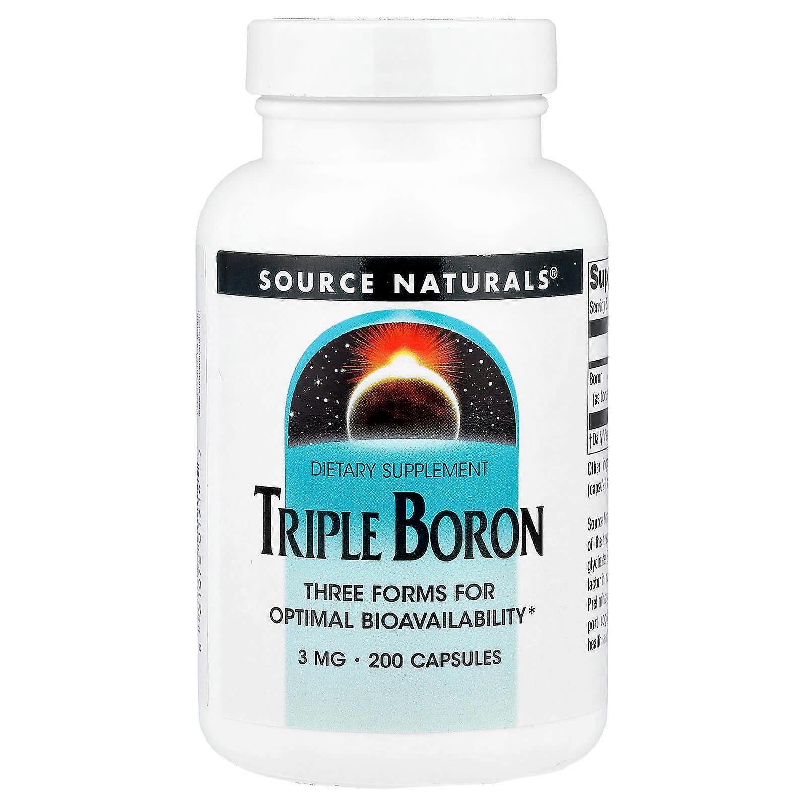 Source Naturals, Triple Boron, 3 mg, 200 Capsules