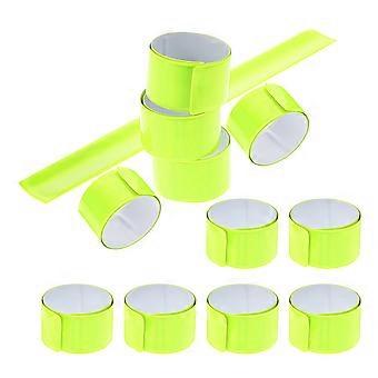 12pcs Reflective Slap Bracelets For Running: High Visibility Safety Wristbands - Reflective Gear For Enhanced Night Visibility